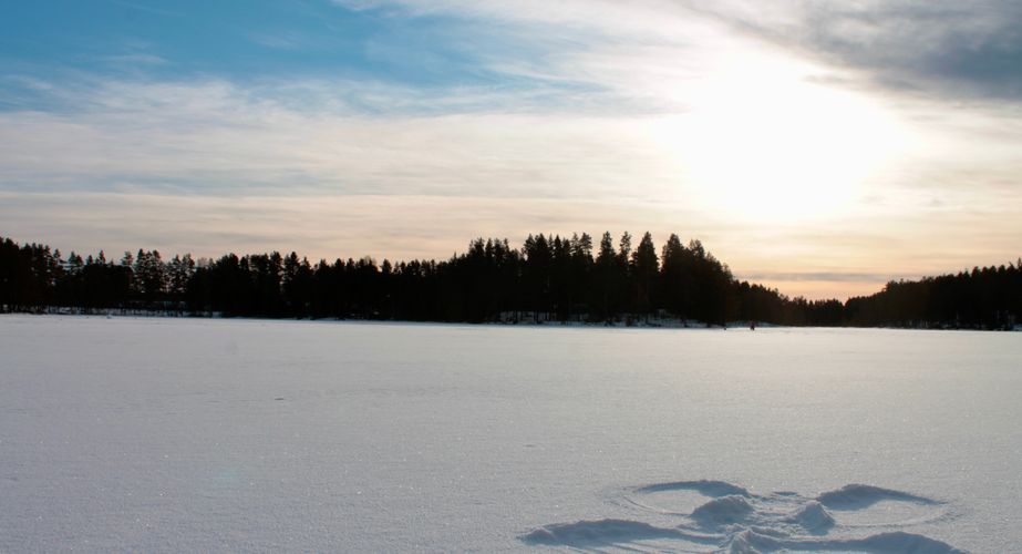 Het sneeuw engeltje mag natuurlijk niet ontbreken